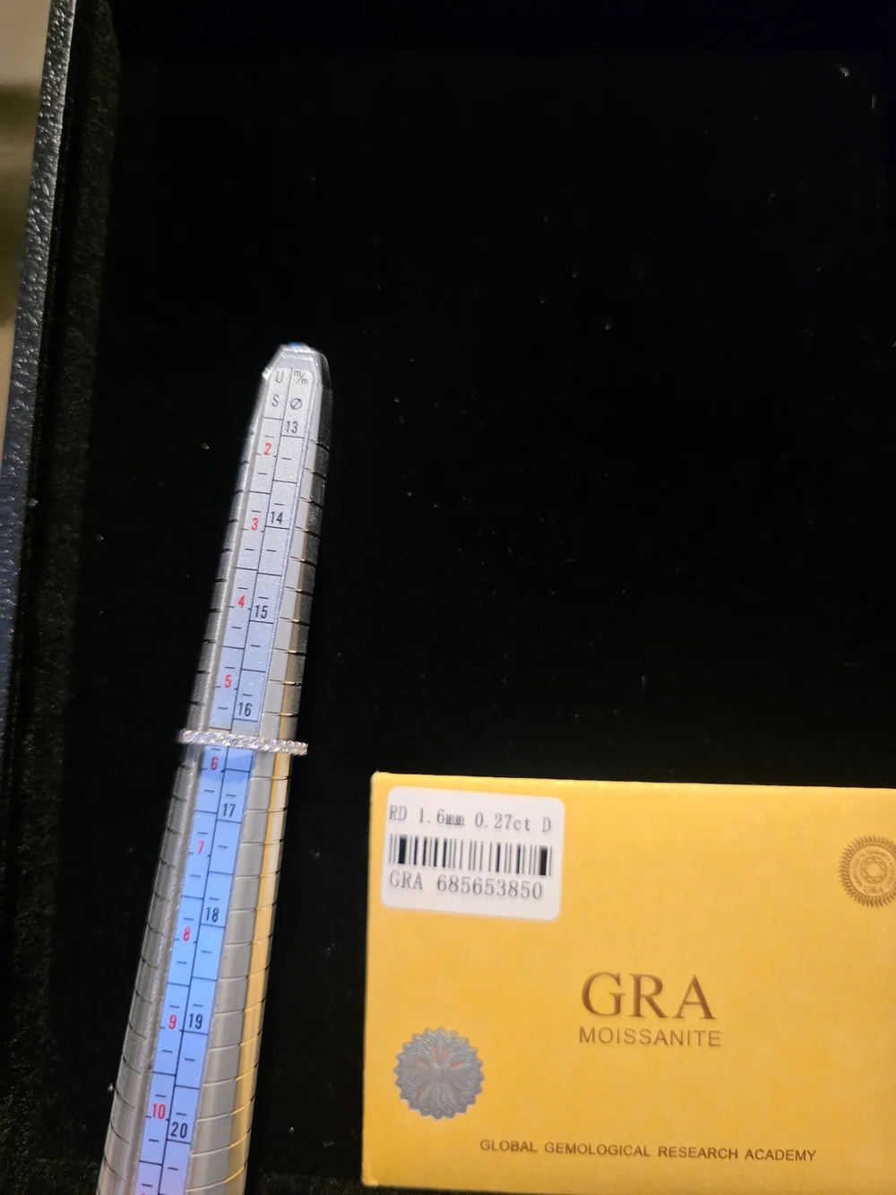 Sterling Silver & Moissanite Half Eternity Band Sz5.5